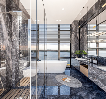 现代卫生间 卫浴用品 喷淋 花洒 台盆 马桶 洗手台 洗浴间 镜子